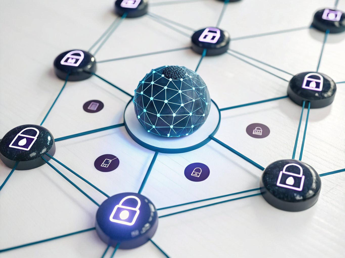 Visual representation of encrypted zero-knowledge AI architecture